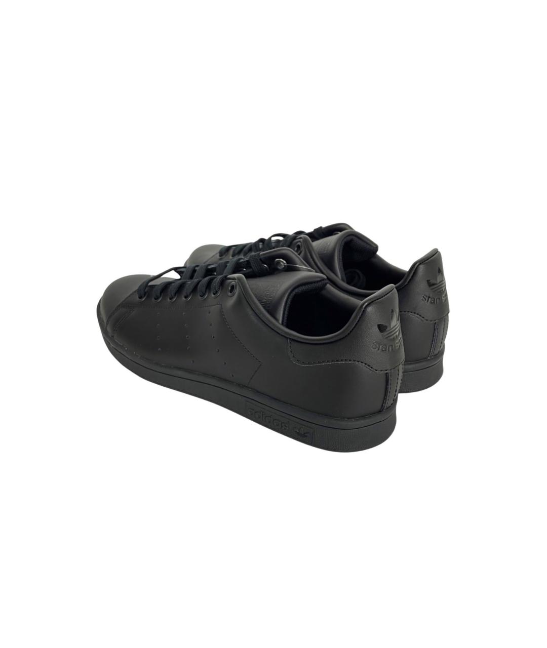 ADIDAS Черные низкие кроссовки / кеды из искусственной кожи, фото 4