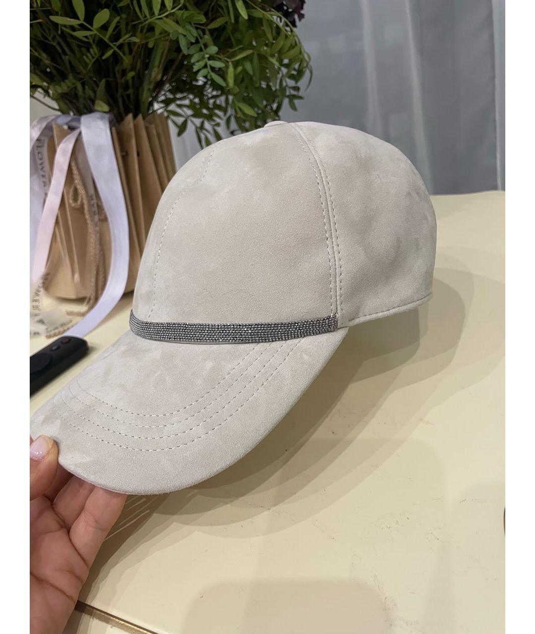 BRUNELLO CUCINELLI Бежевая кепка, фото 3