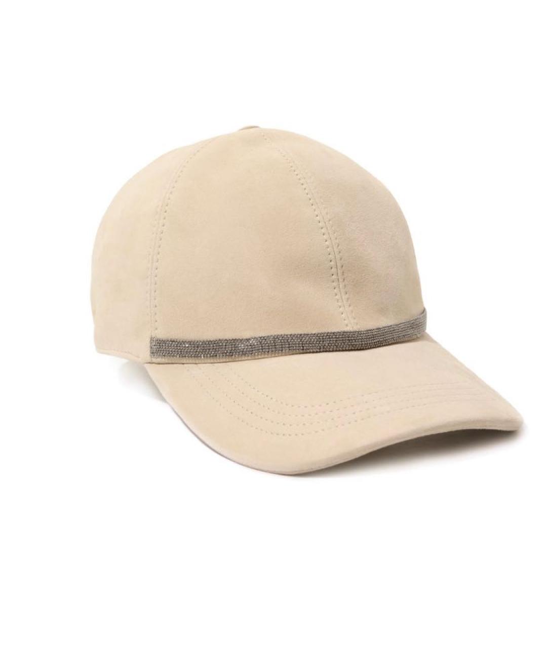BRUNELLO CUCINELLI Бежевая кепка, фото 1