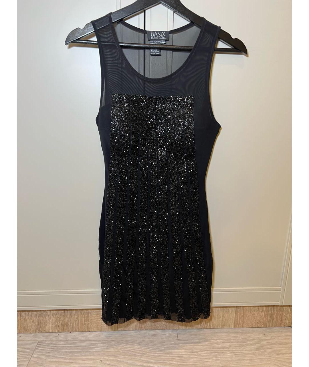 BASIX Черное полиэстеровое вечернее платье, фото 6