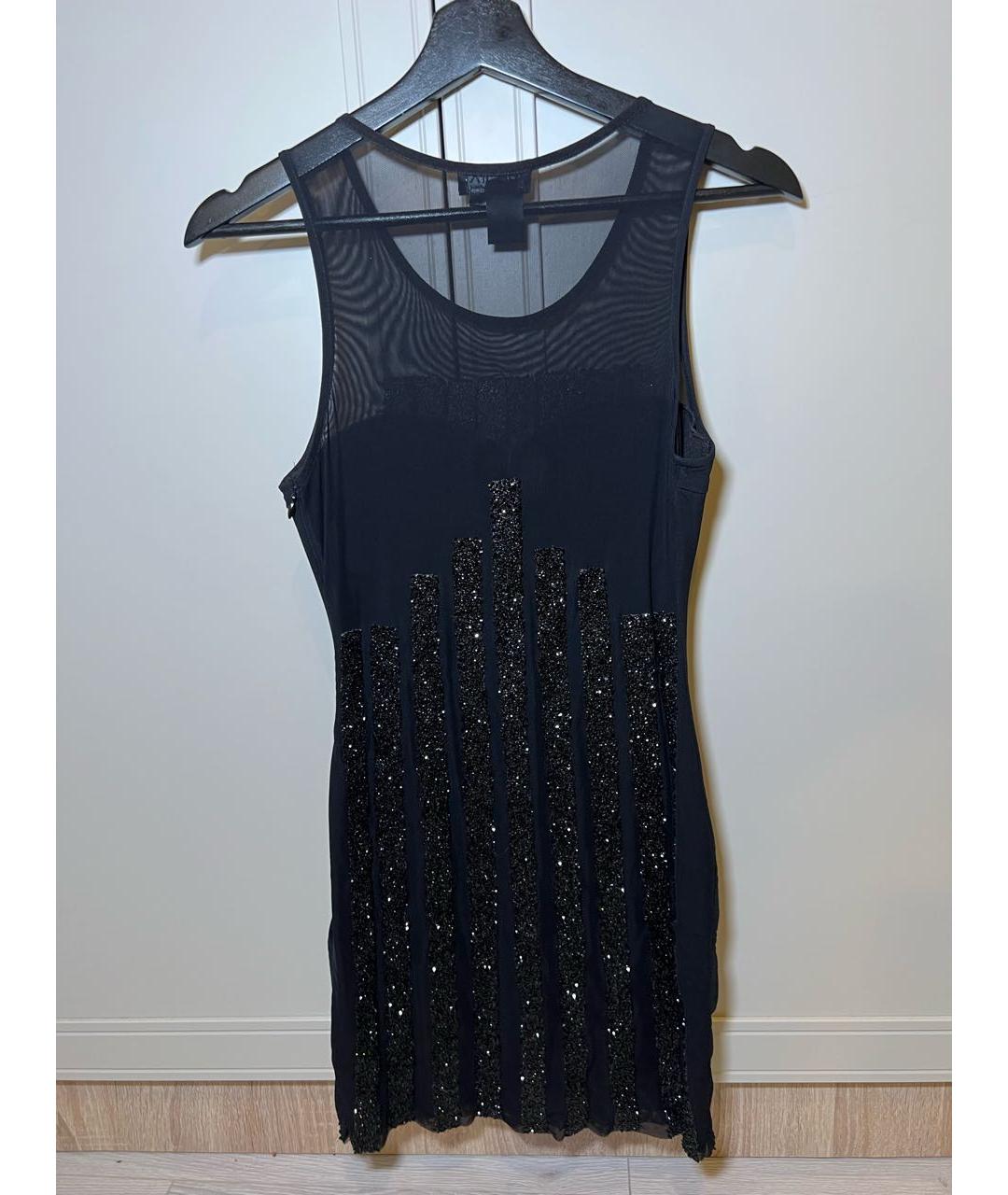 BASIX Черное полиэстеровое вечернее платье, фото 3