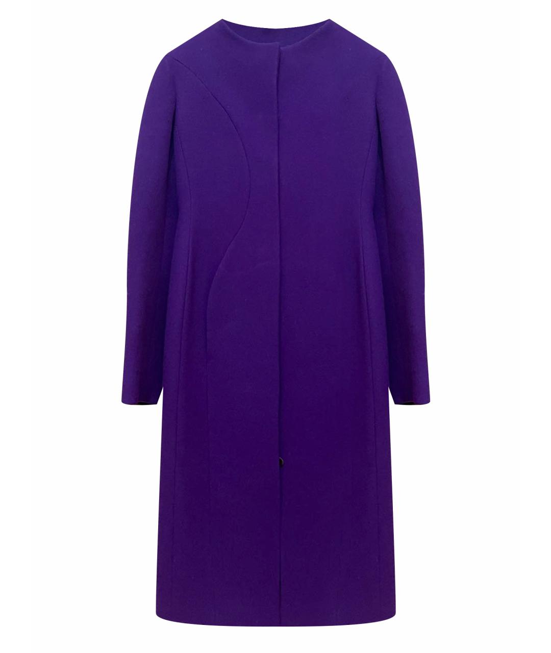 JIL SANDER Фиолетовое шерстяное пальто, фото 1