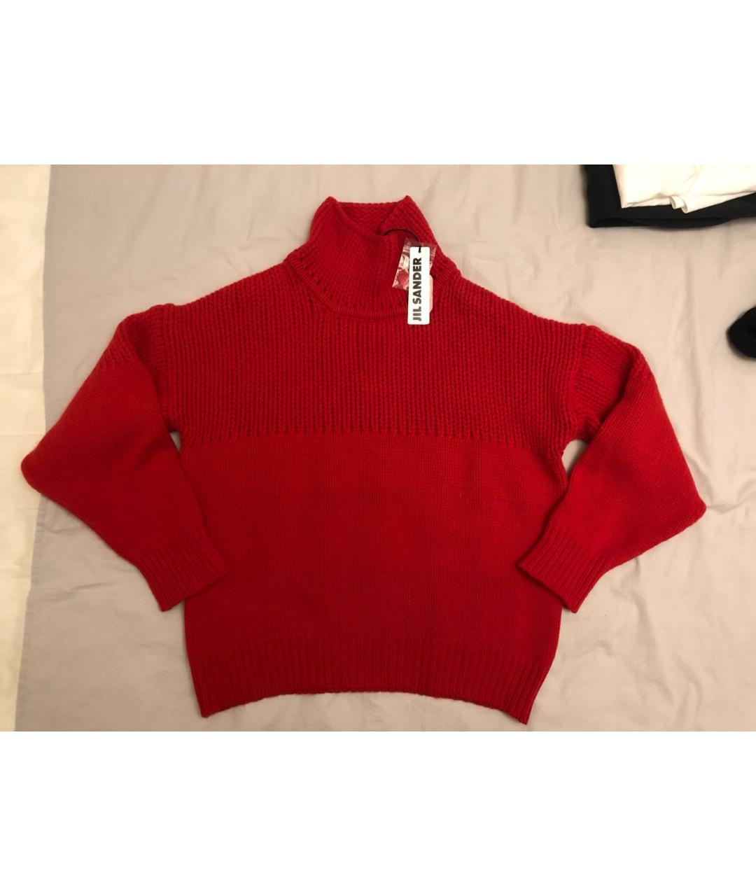 JIL SANDER Красный шерстяной джемпер / свитер, фото 5