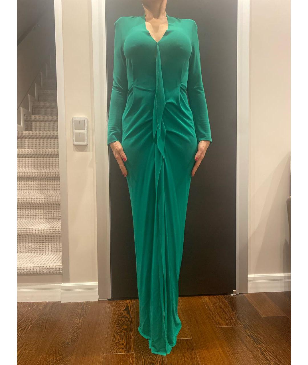 ROLAND MOURET Зеленые полиэстеровое вечернее платье, фото 6