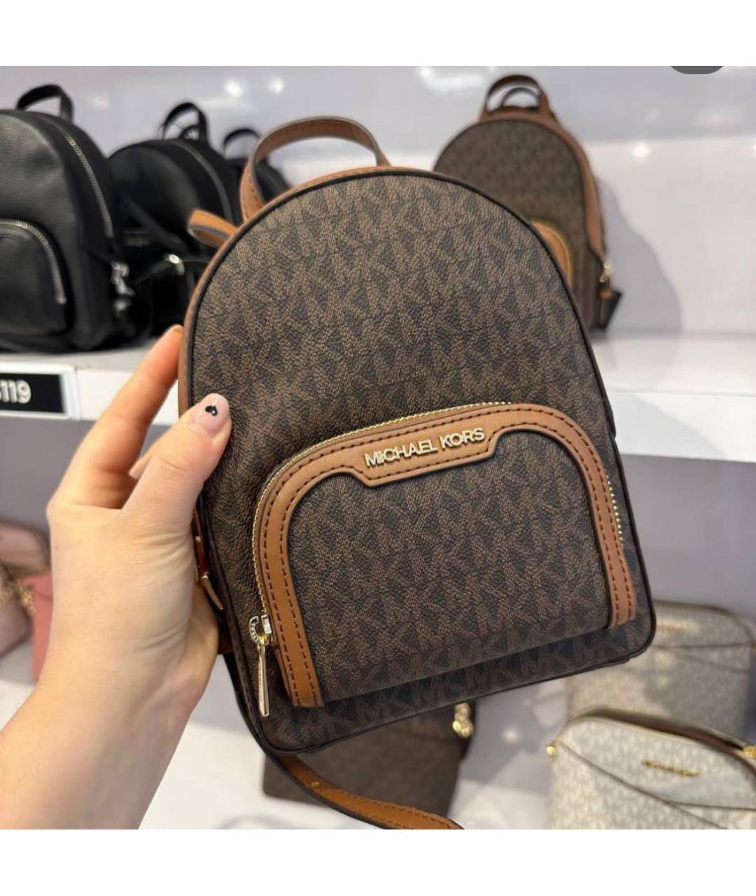 MICHAEL KORS Коричневый кожаный рюкзак, фото 4
