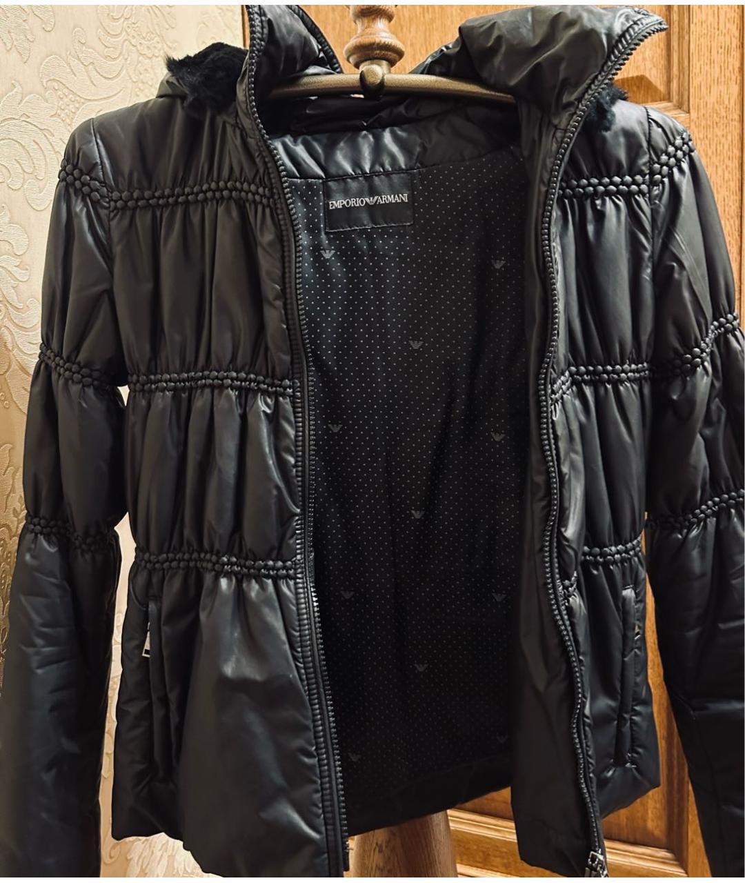 EMPORIO ARMANI Черная полиамидовая куртка, фото 3