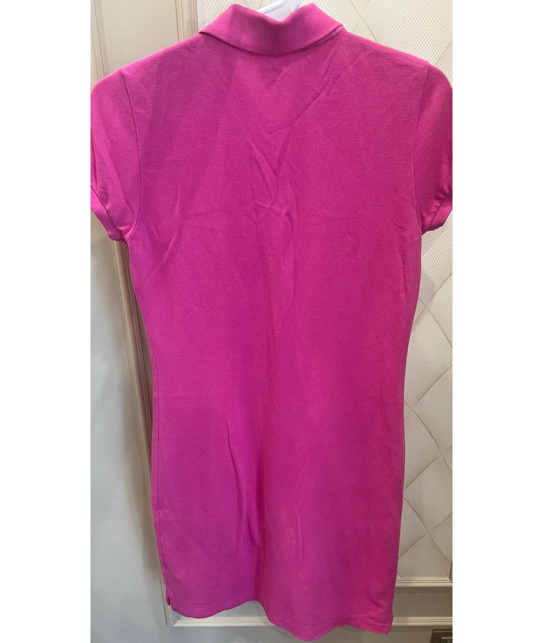 POLO RALPH LAUREN Розовое хлопковое повседневное платье, фото 2