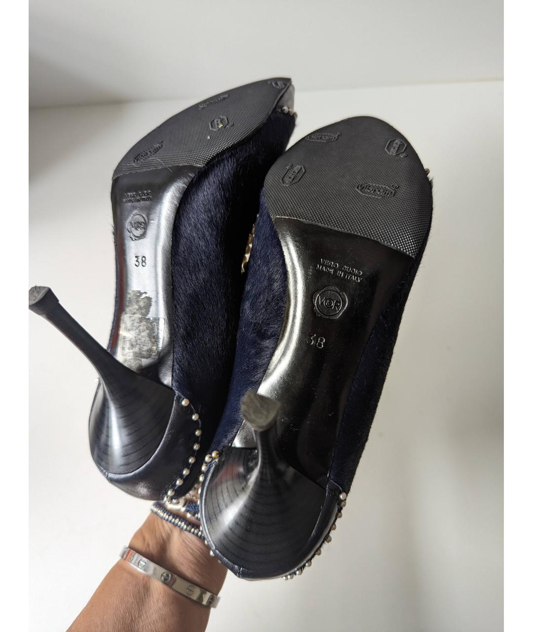 VIKTOR & ROLF Темно-синие кожаные туфли, фото 6