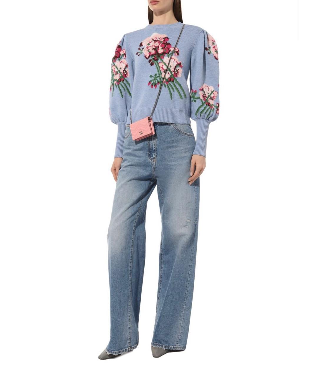 GUCCI Голубой шерстяной джемпер / свитер, фото 4