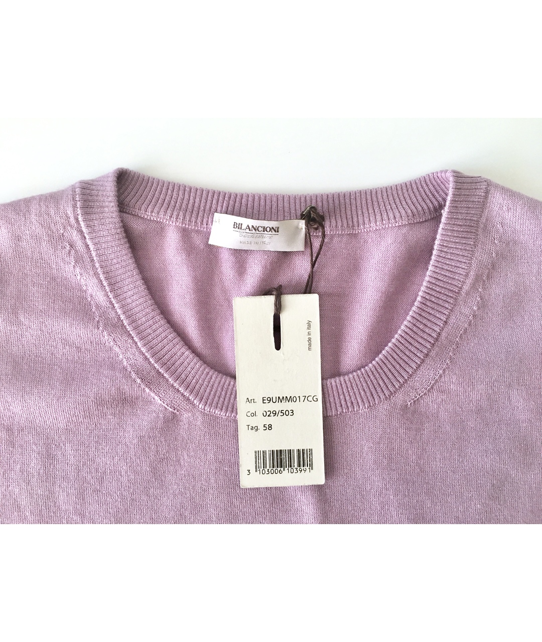 BILANCIONI Фиолетовый кашемировый джемпер / свитер, фото 6