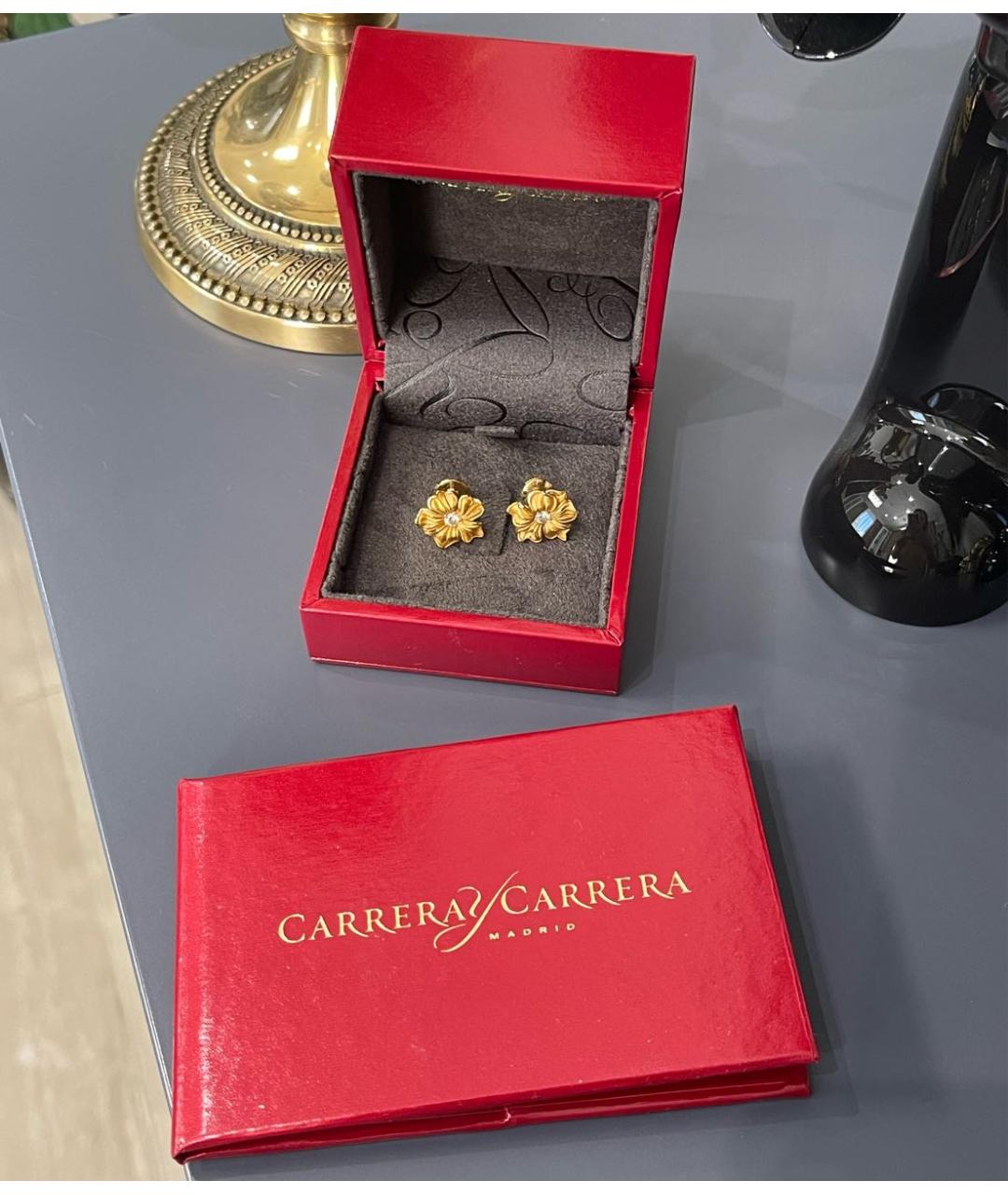 CARRERA Y CARRERA Золотые серьги из желтого золота, фото 4