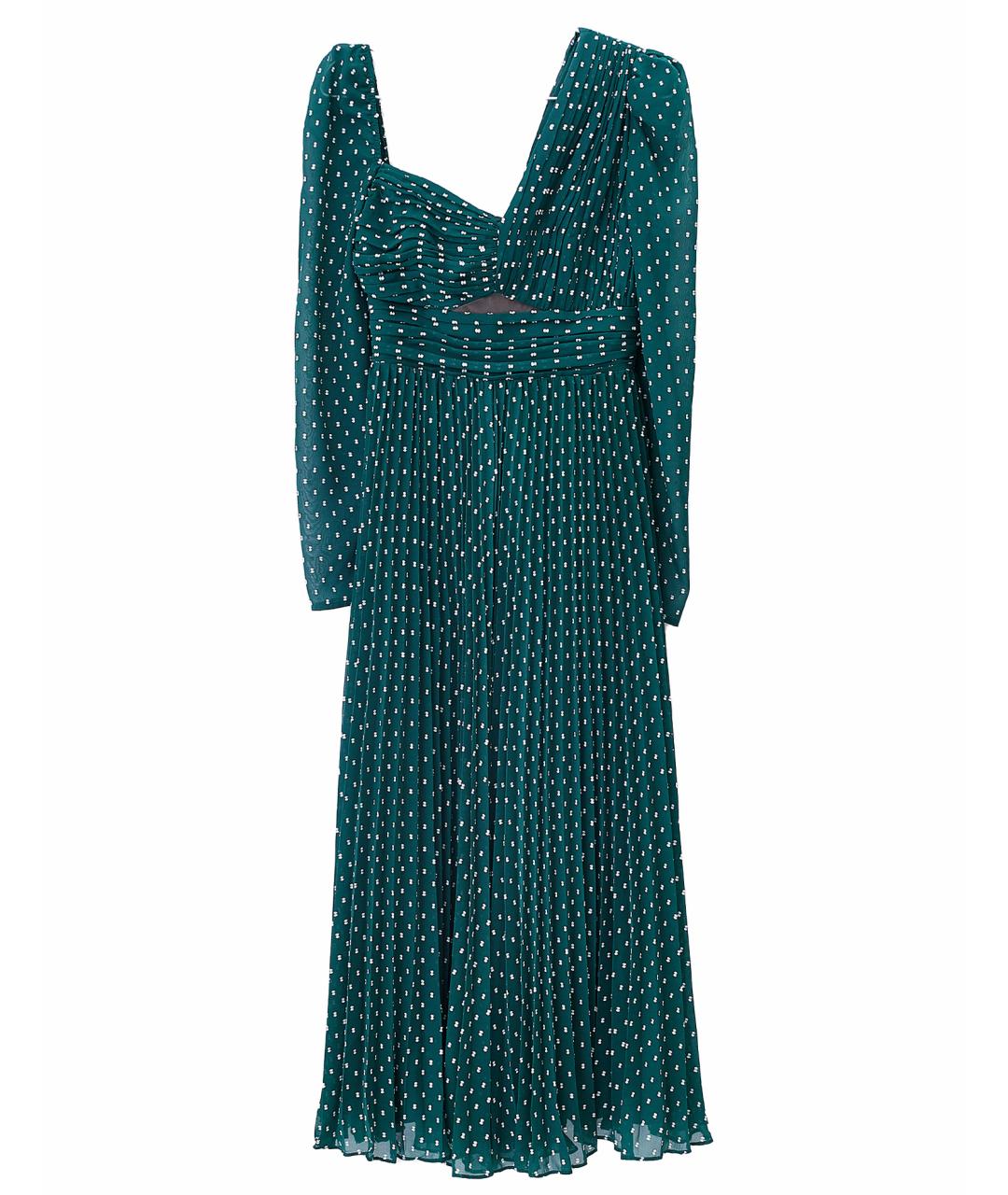 SELF-PORTRAIT Зеленые полиэстеровое коктейльное платье, фото 1