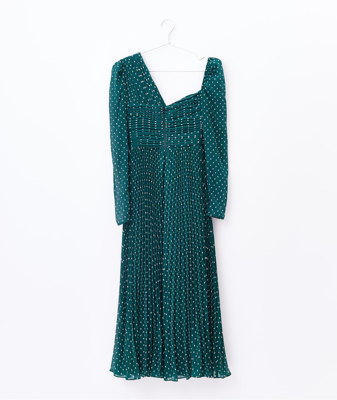 SELF-PORTRAIT Зеленые полиэстеровое коктейльное платье, фото 2