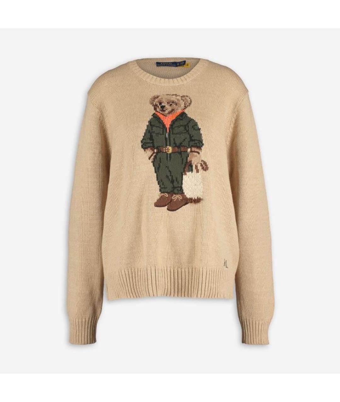 POLO RALPH LAUREN Бежевый хлопковый джемпер / свитер, фото 9