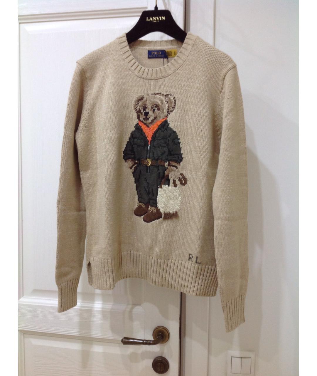 POLO RALPH LAUREN Бежевый хлопковый джемпер / свитер, фото 6