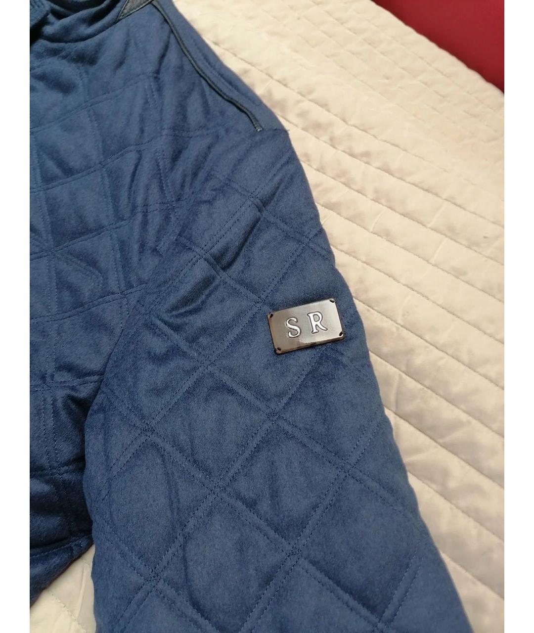STEFANO RICCI Темно-синяя кашемировая куртка, фото 6
