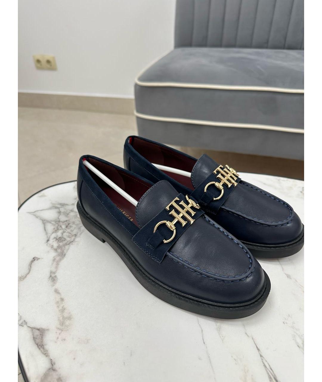 TOMMY HILFIGER Темно-синие лоферы, фото 3