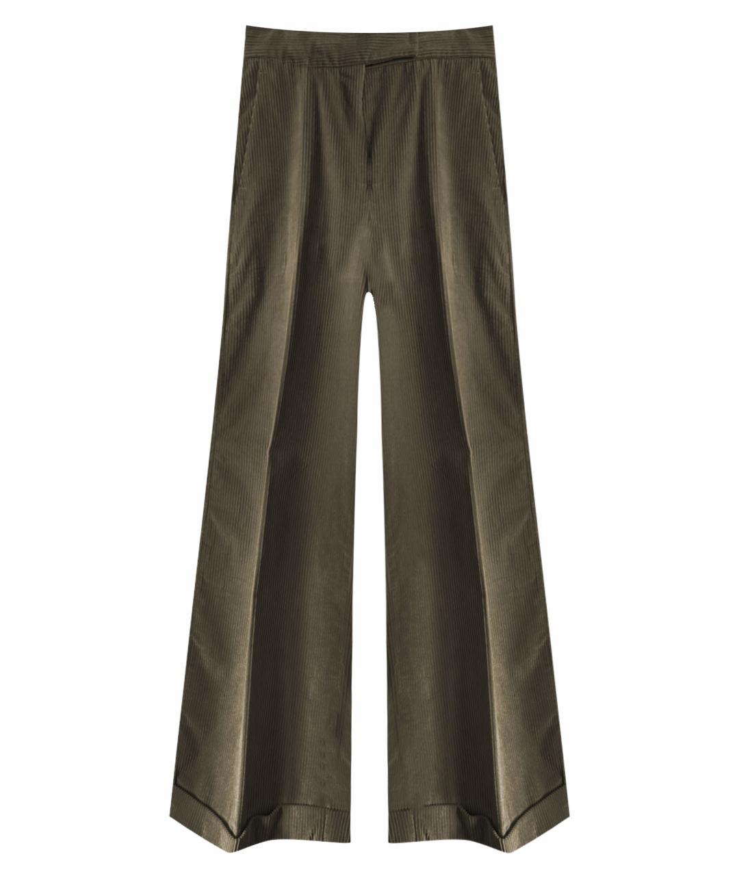 'S MAX MARA Бежевые велюровые брюки широкие, фото 6