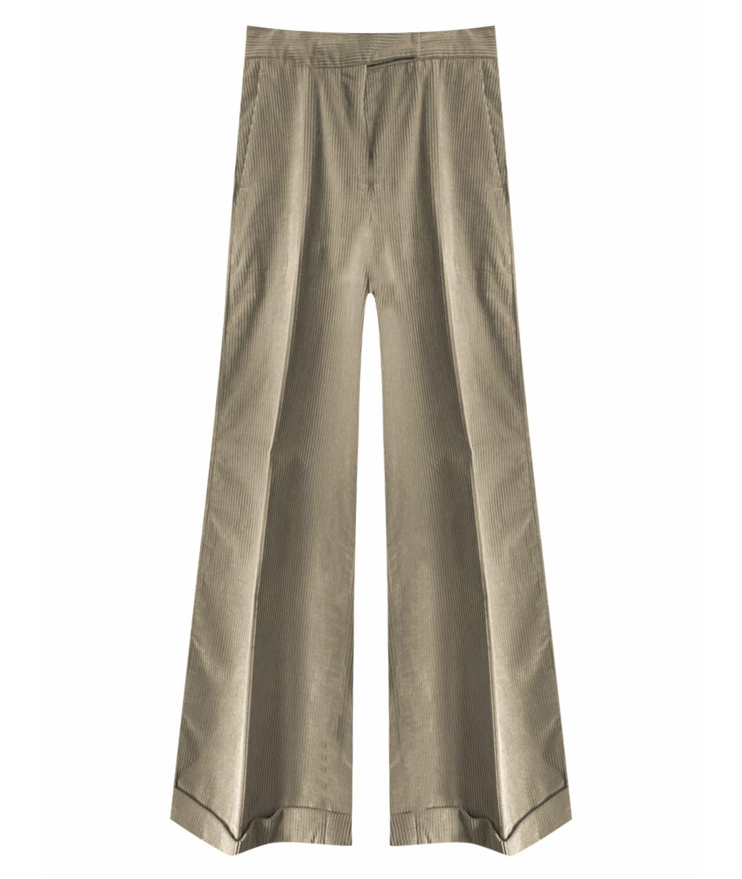 'S MAX MARA Бежевые велюровые брюки широкие, фото 1