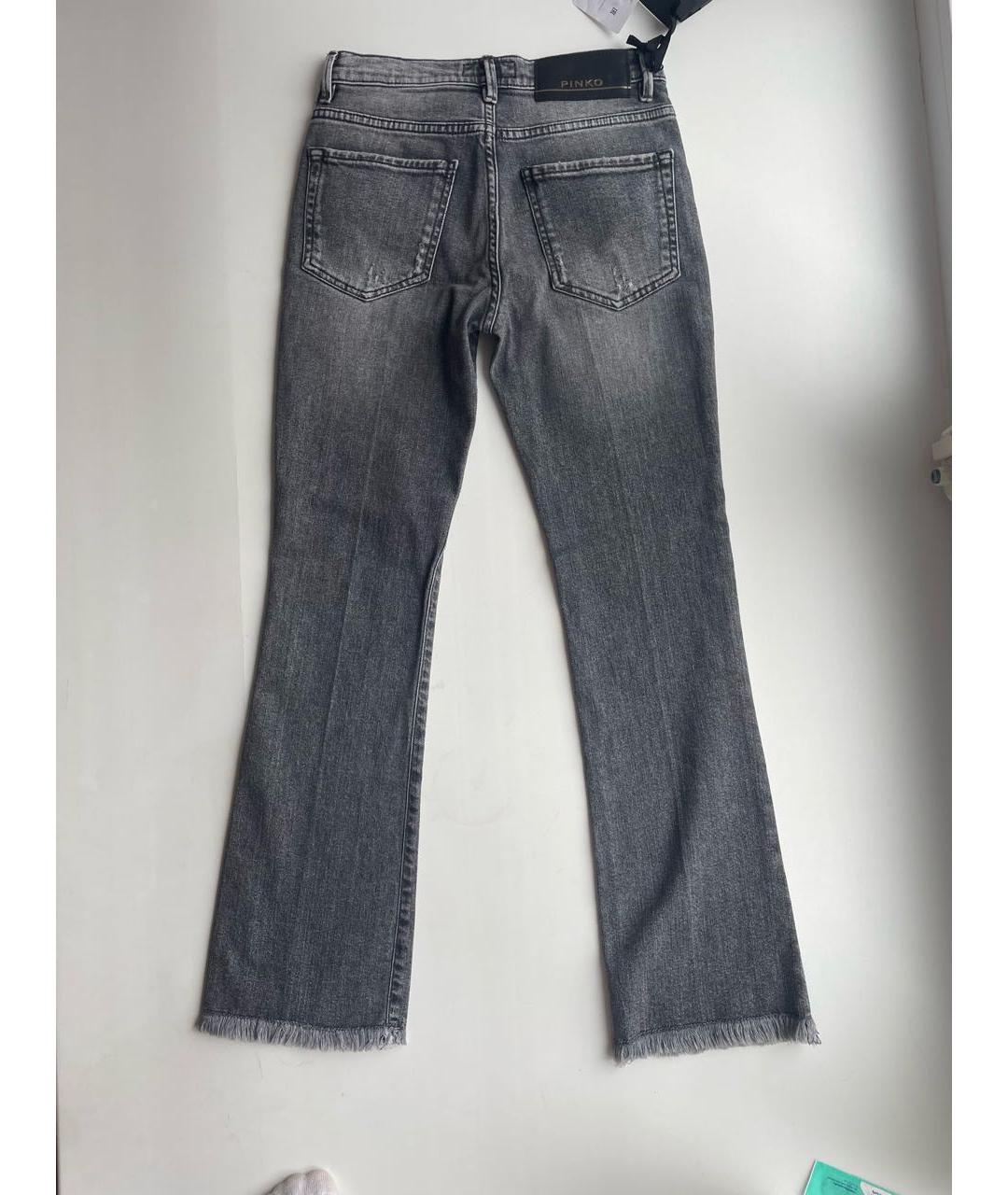 PINKO Серые хлопко-эластановые джинсы клеш, фото 2