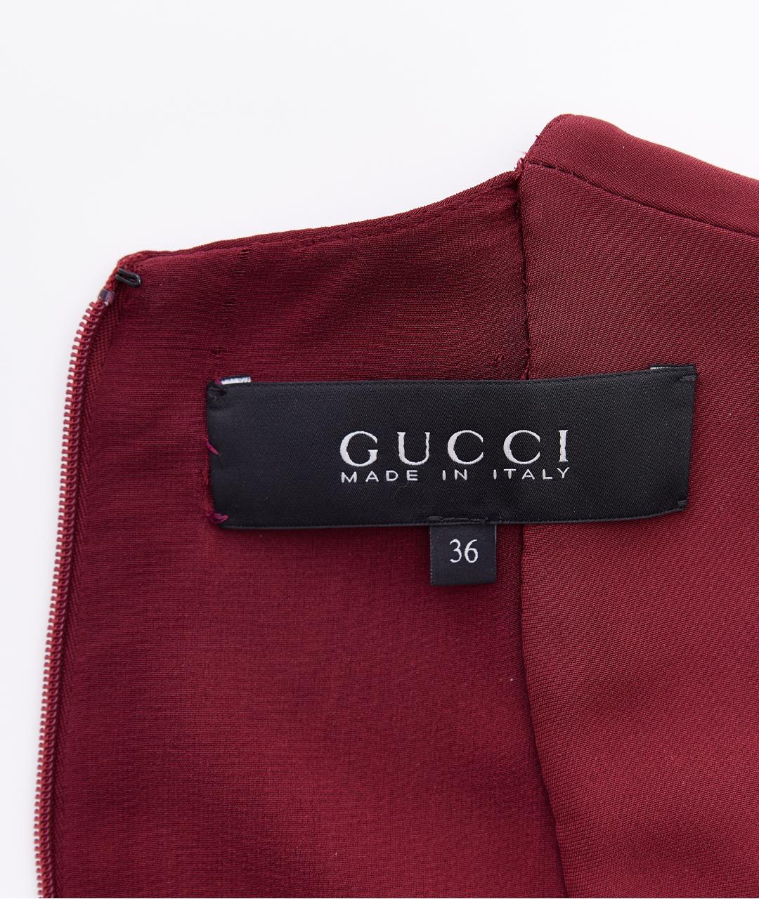 GUCCI Бордовое вечернее платье, фото 6