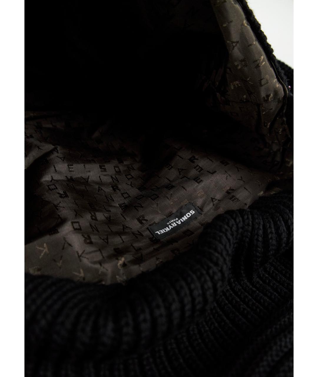 SONIA RYKIEL Черная шерстяная сумка через плечо, фото 4