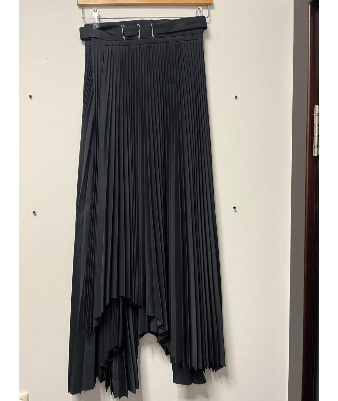 Awake NY Черная полиэстеровая юбка макси, фото 6