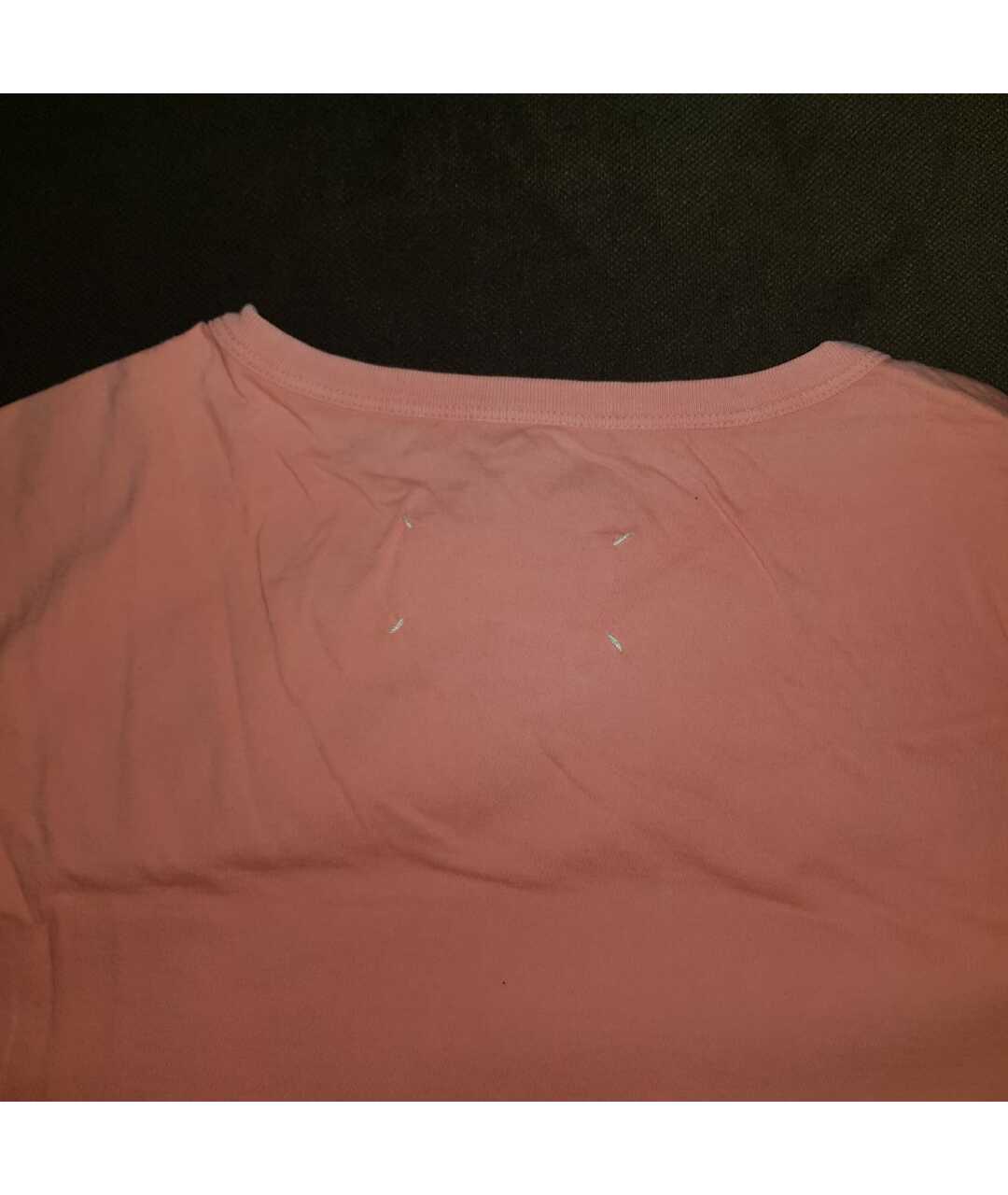 MAISON MARGIELA Розовая хлопковая футболка, фото 4