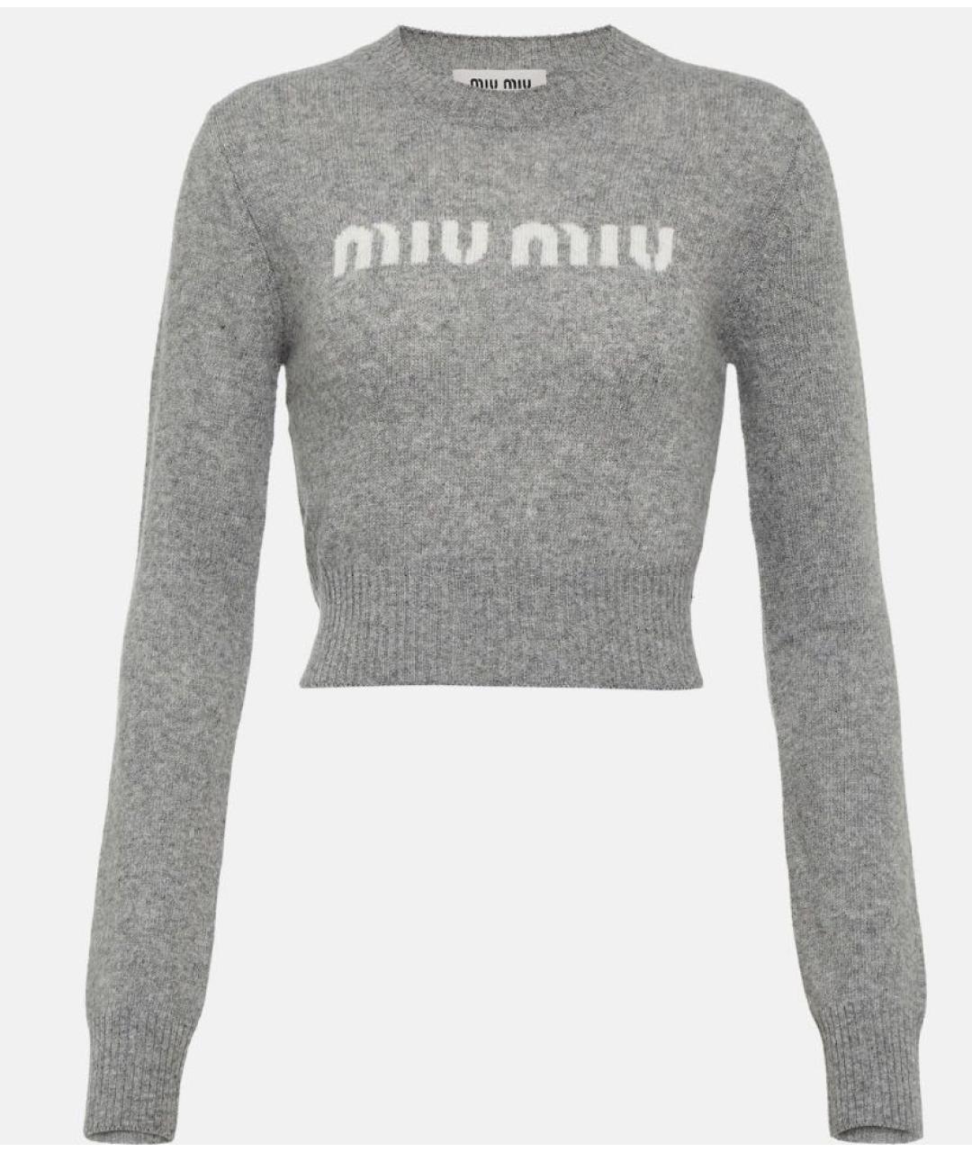MIU MIU Серый джемпер / свитер, фото 1