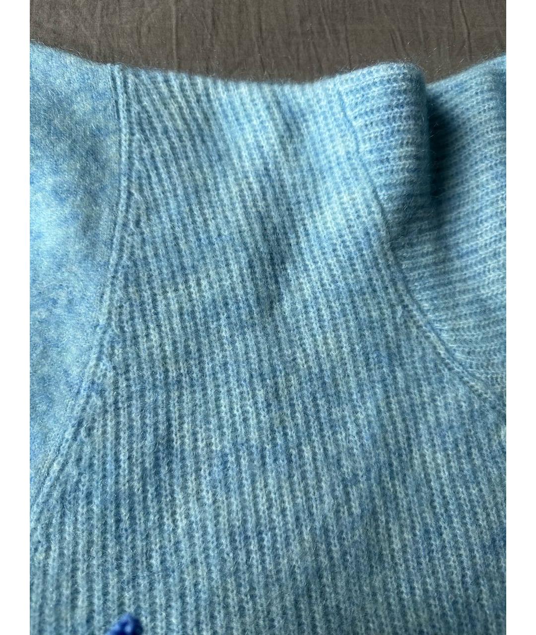GANNI Голубой шерстяной джемпер / свитер, фото 4