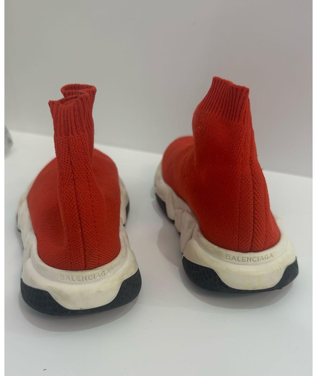 BALENCIAGA Красные текстильные ботинки, фото 4