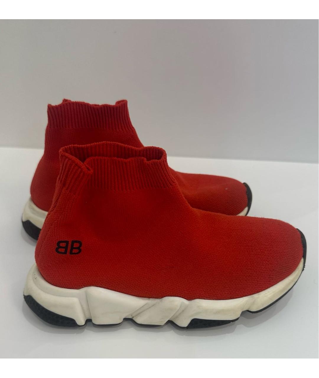 BALENCIAGA Красные текстильные ботинки, фото 7