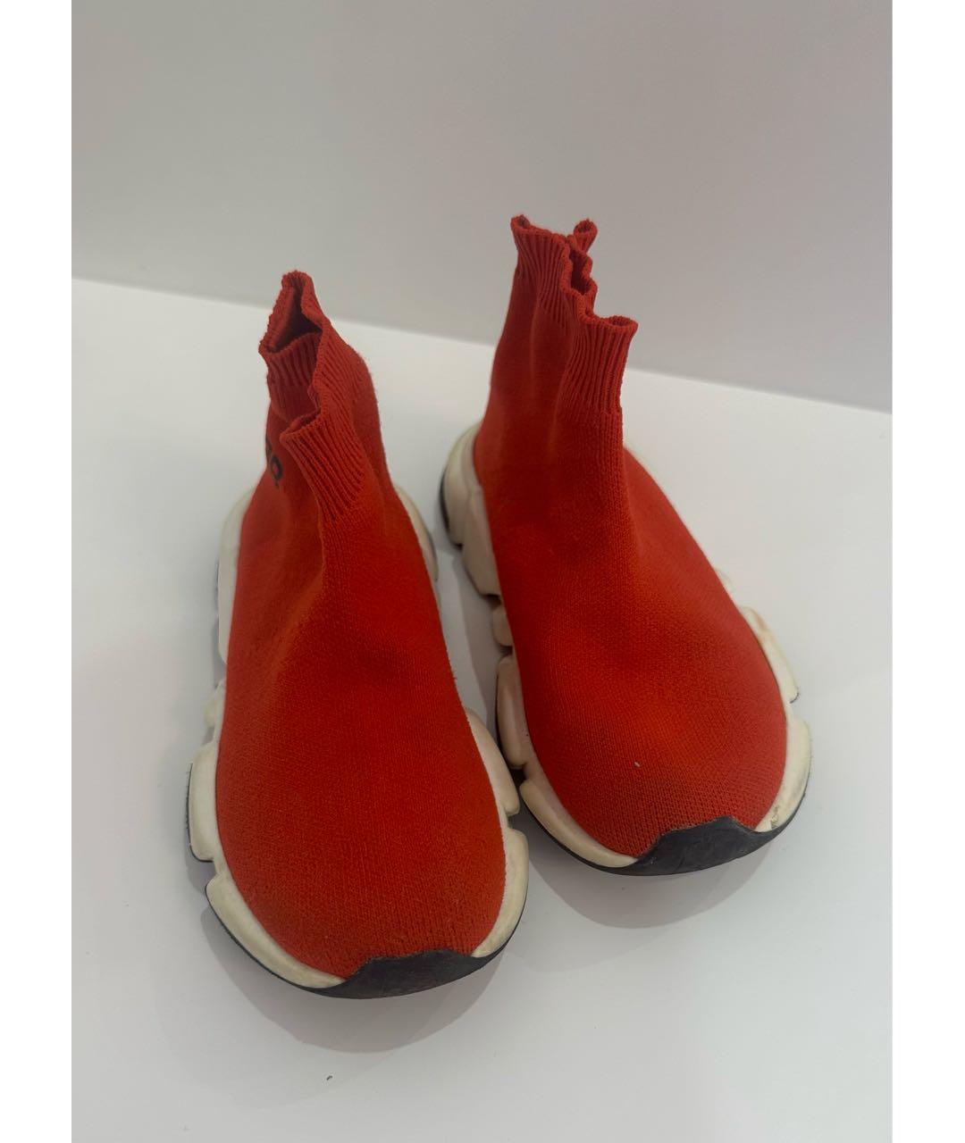 BALENCIAGA Красные текстильные ботинки, фото 2
