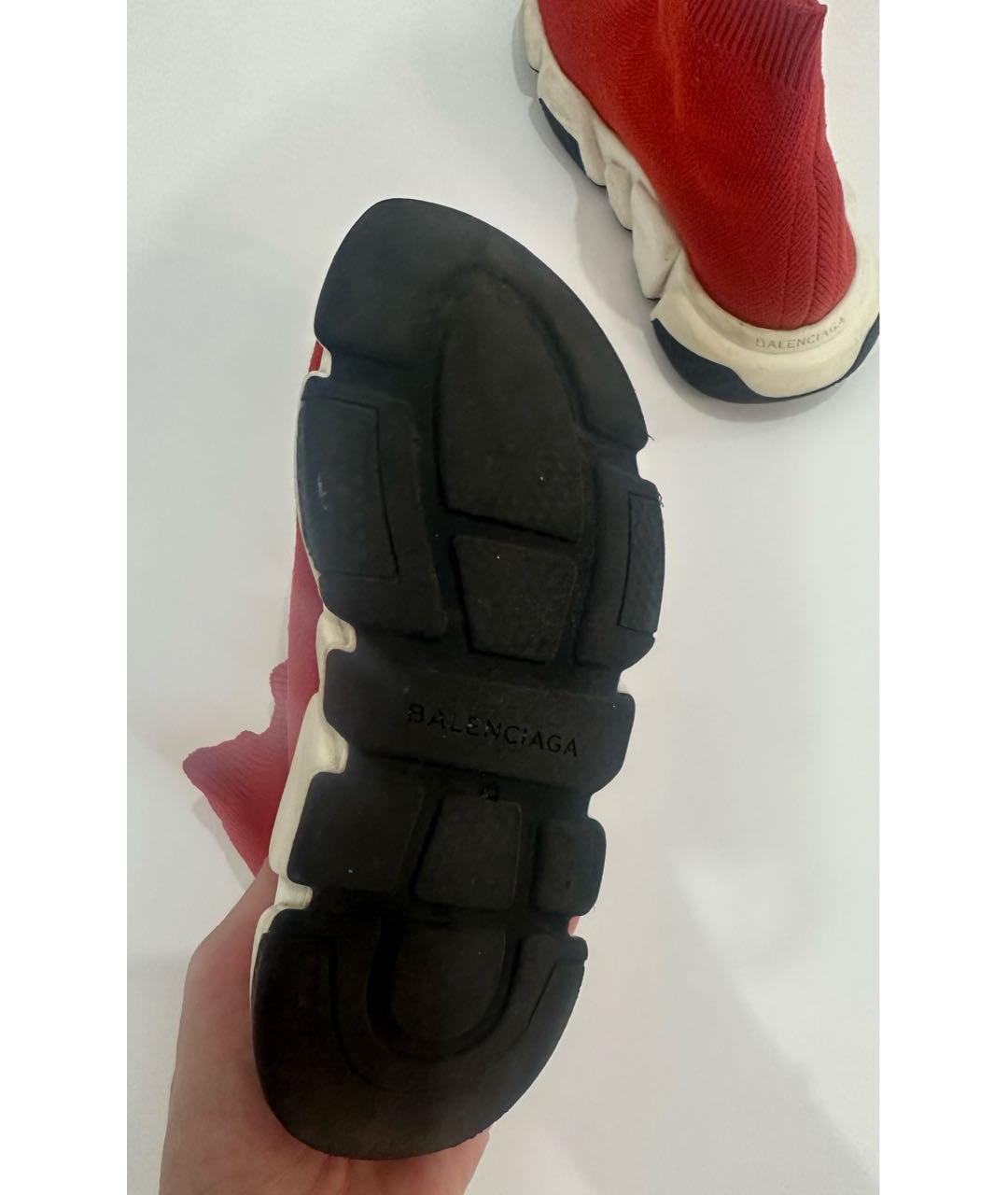 BALENCIAGA Красные текстильные ботинки, фото 5