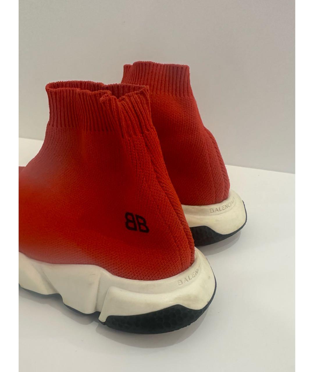 BALENCIAGA Красные текстильные ботинки, фото 3