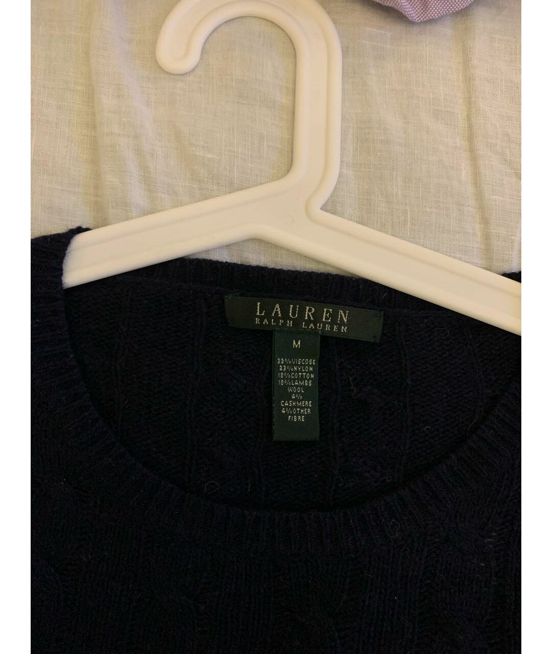 RALPH LAUREN Темно-синий шерстяной джемпер / свитер, фото 3