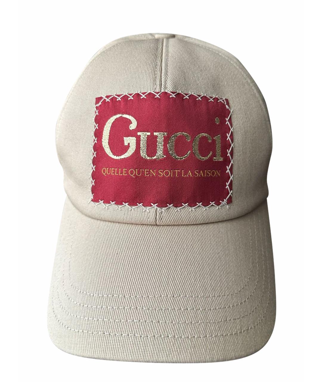 GUCCI Бежевая кепка/бейсболка, фото 1