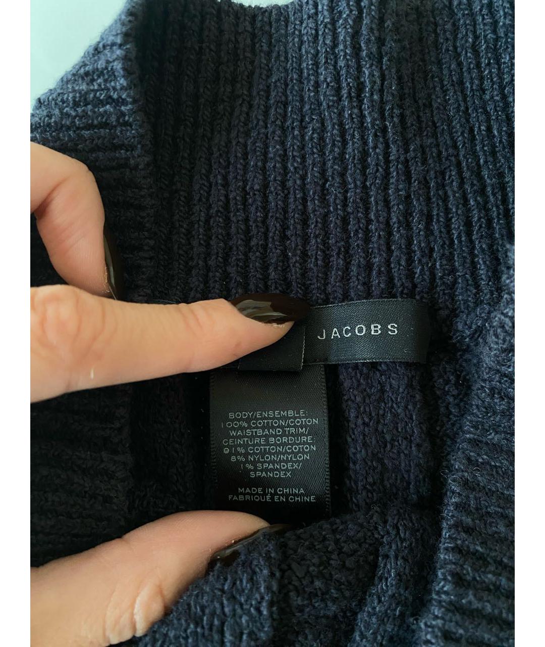 MARC JACOBS Темно-синяя хлопковая юбка мини, фото 4