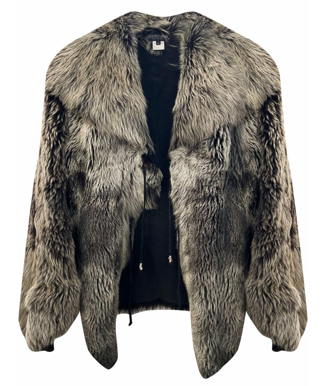 ROBERTO CAVALLI Коричневая меховая дубленка, фото 1
