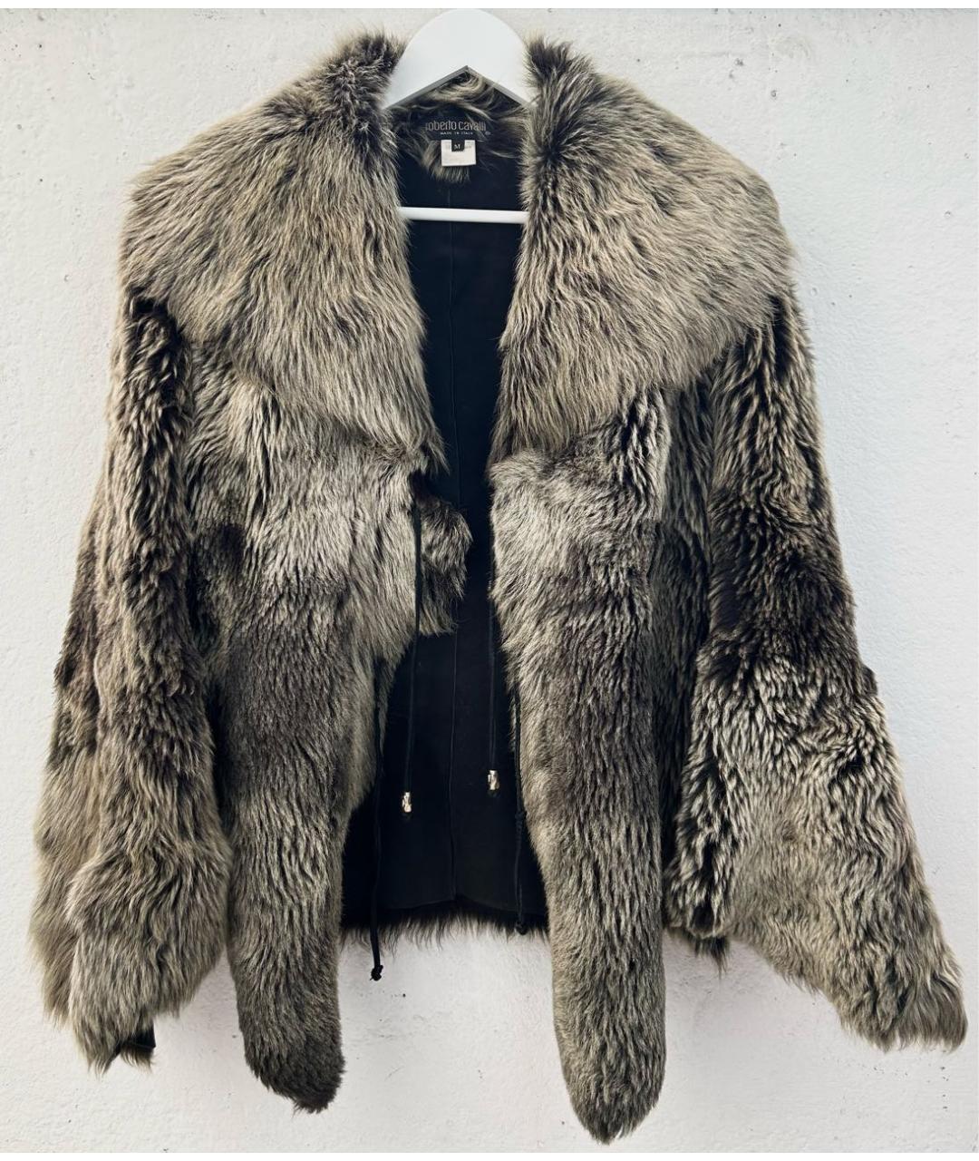 ROBERTO CAVALLI Коричневая меховая дубленка, фото 9