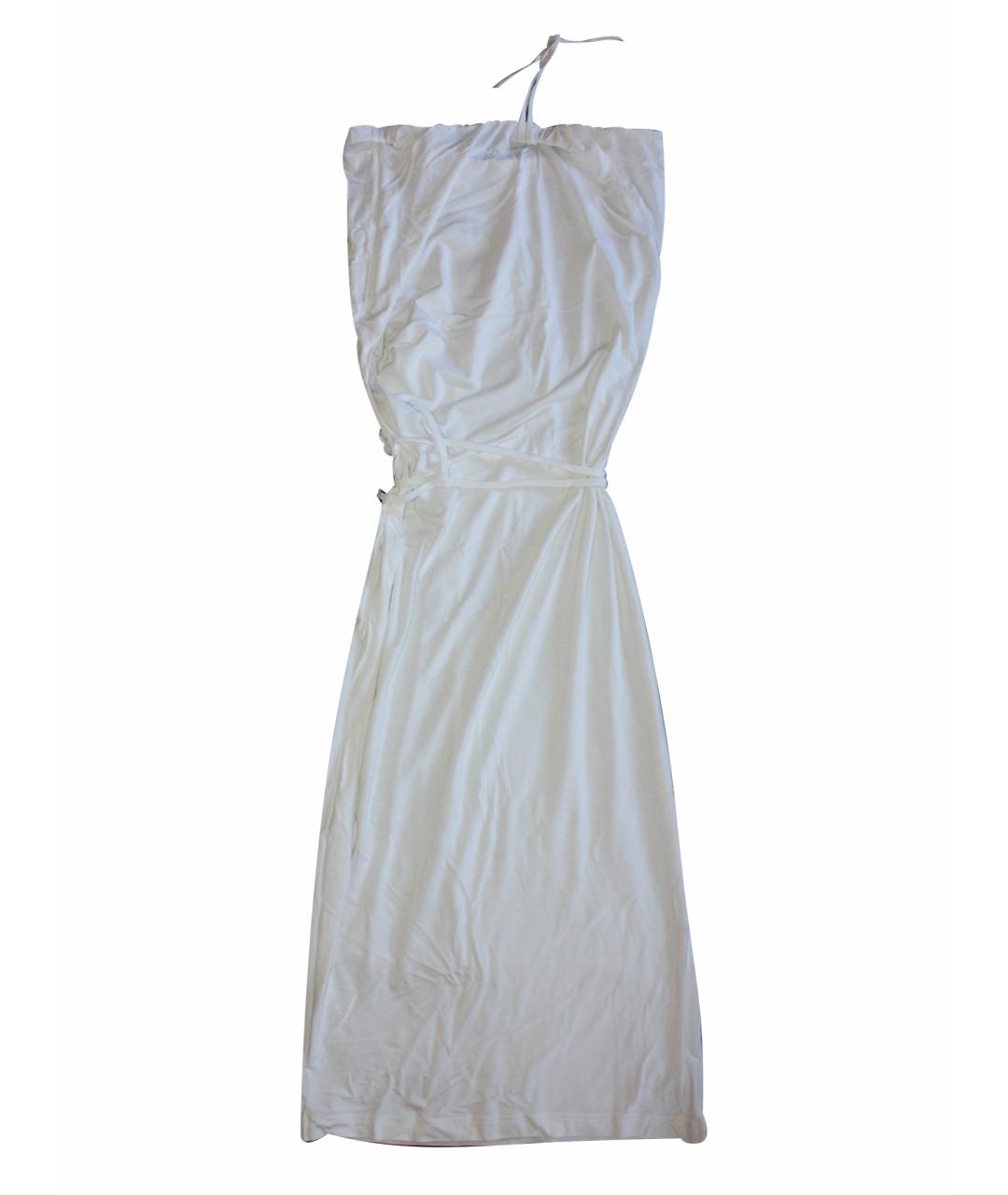 MM6 MAISON MARGIELA Белое вискозное повседневное платье, фото 1
