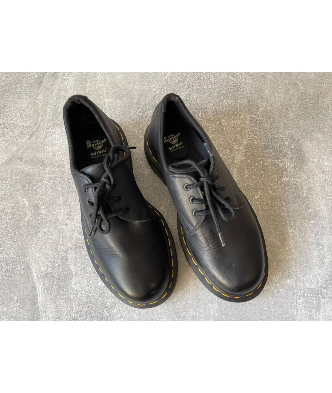 DR. MARTENS Черные кожаные брогги и оксфорды, фото 4