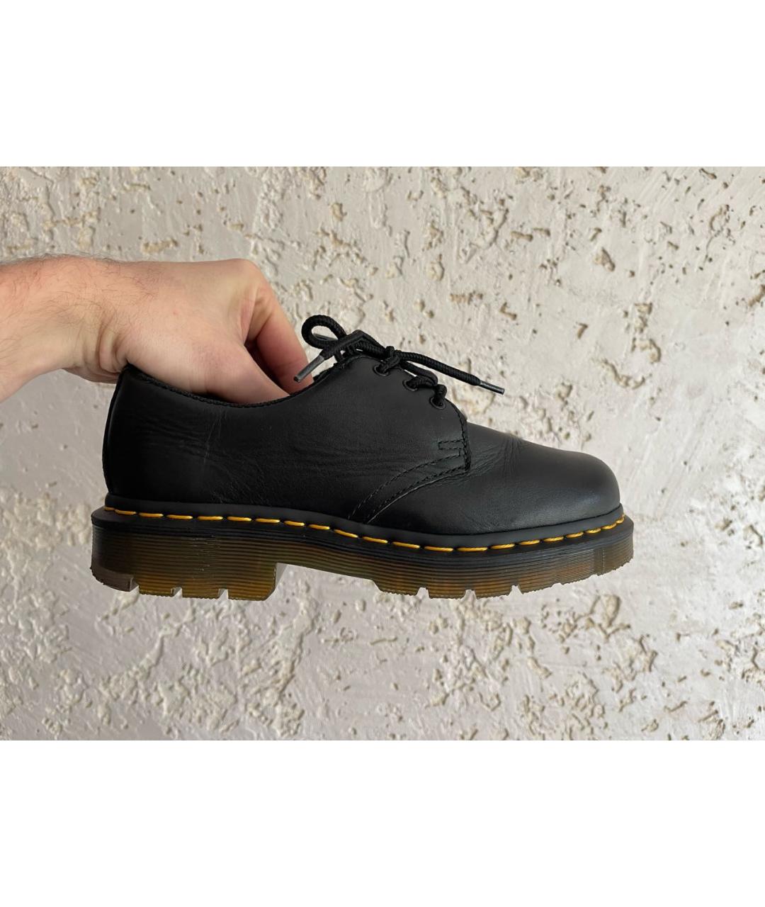 DR. MARTENS Черные кожаные брогги и оксфорды, фото 8