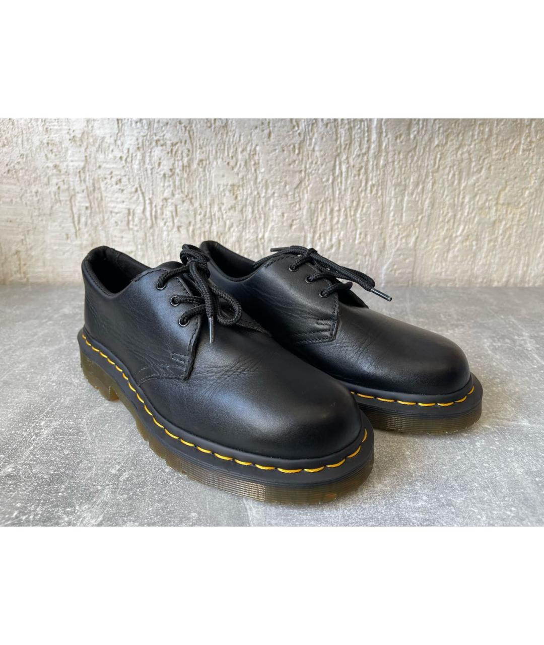 DR. MARTENS Черные кожаные брогги и оксфорды, фото 2