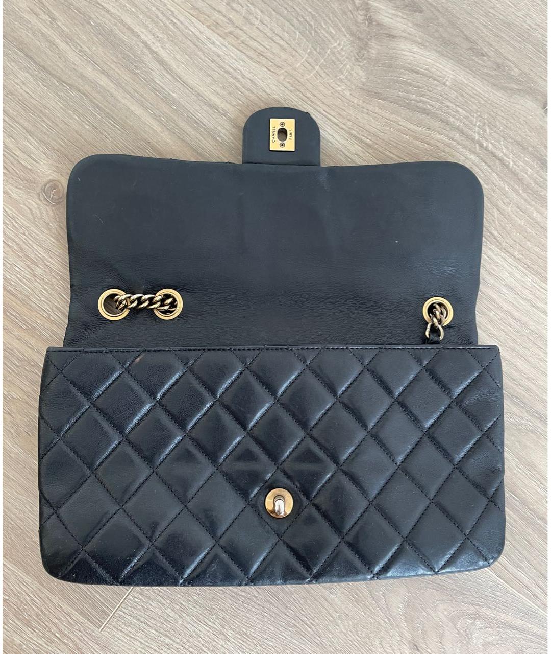 CHANEL PRE-OWNED Черная кожаная сумка через плечо, фото 6