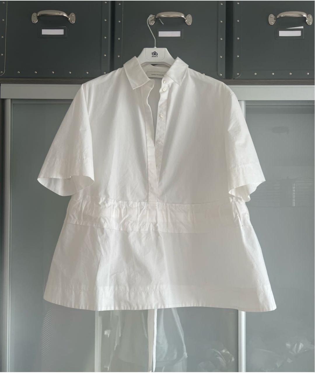 CEDRIC CHARLIER Белая хлопковая блузы, фото 5