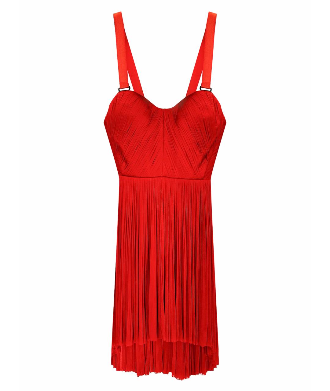 MARIA LUCIA HOHAN Красное шелковое коктейльное платье, фото 1