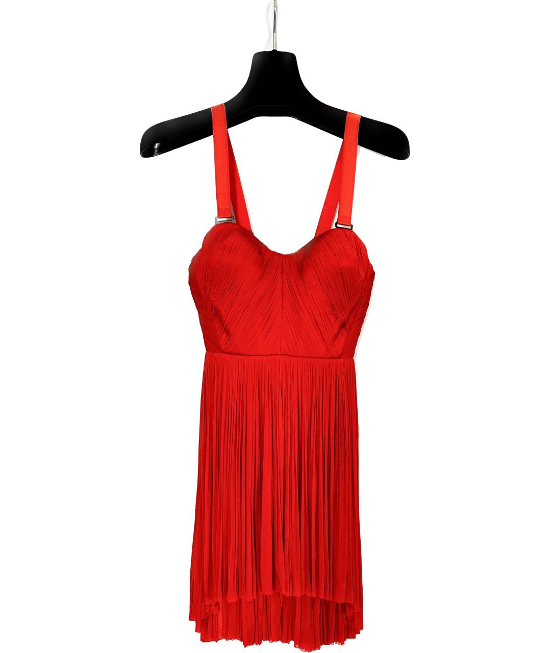 MARIA LUCIA HOHAN Красное шелковое коктейльное платье, фото 7