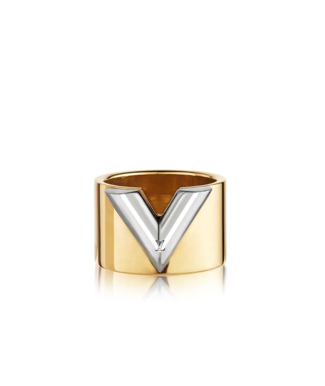 LOUIS VUITTON Золотое металлическое кольцо, фото 1