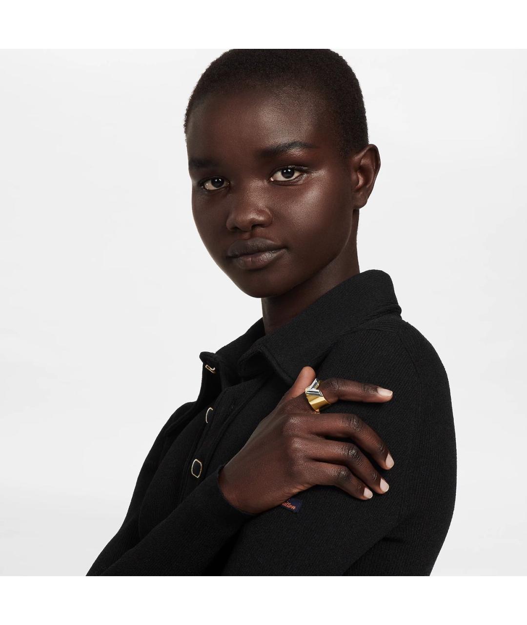 LOUIS VUITTON Золотое металлическое кольцо, фото 4
